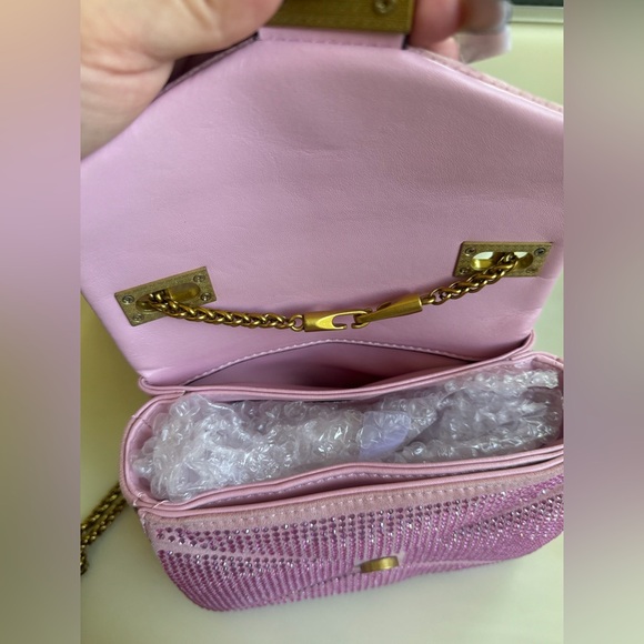 Elegant Pink Crystal-Embellished Women's Bag - Picture 7 of 17